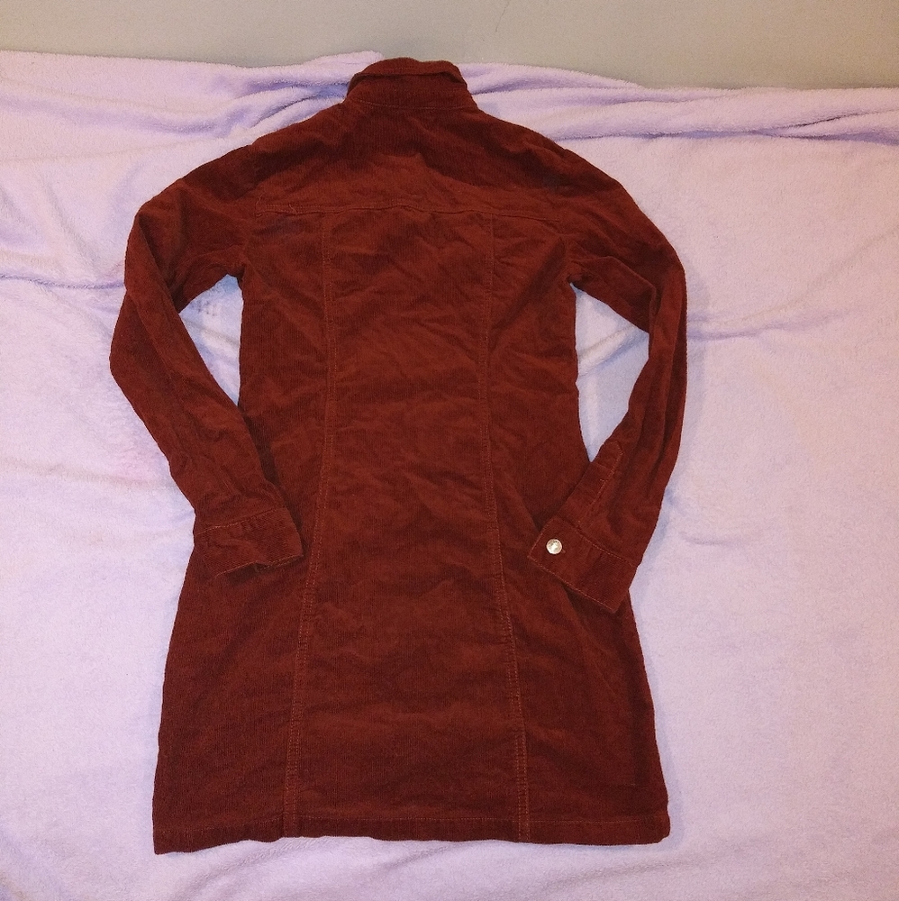 Rust button down Dress - Picture 4 of 6